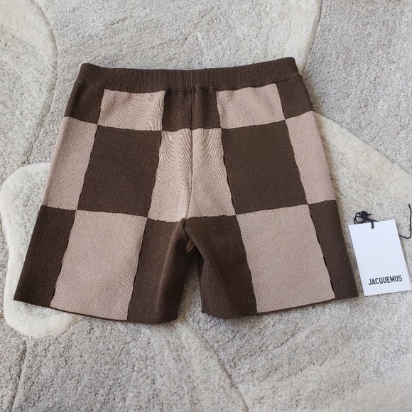 JACQUEMUS Le Short Gelato in Multi Brown patchwork shorts - Sz 38 / Small - Picture 8 of 12